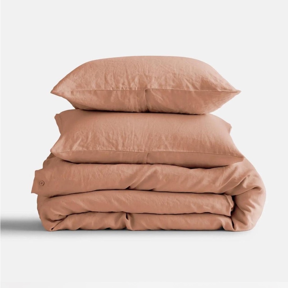 QUINCE European Linen Duvet Cover Set Desert Sunset